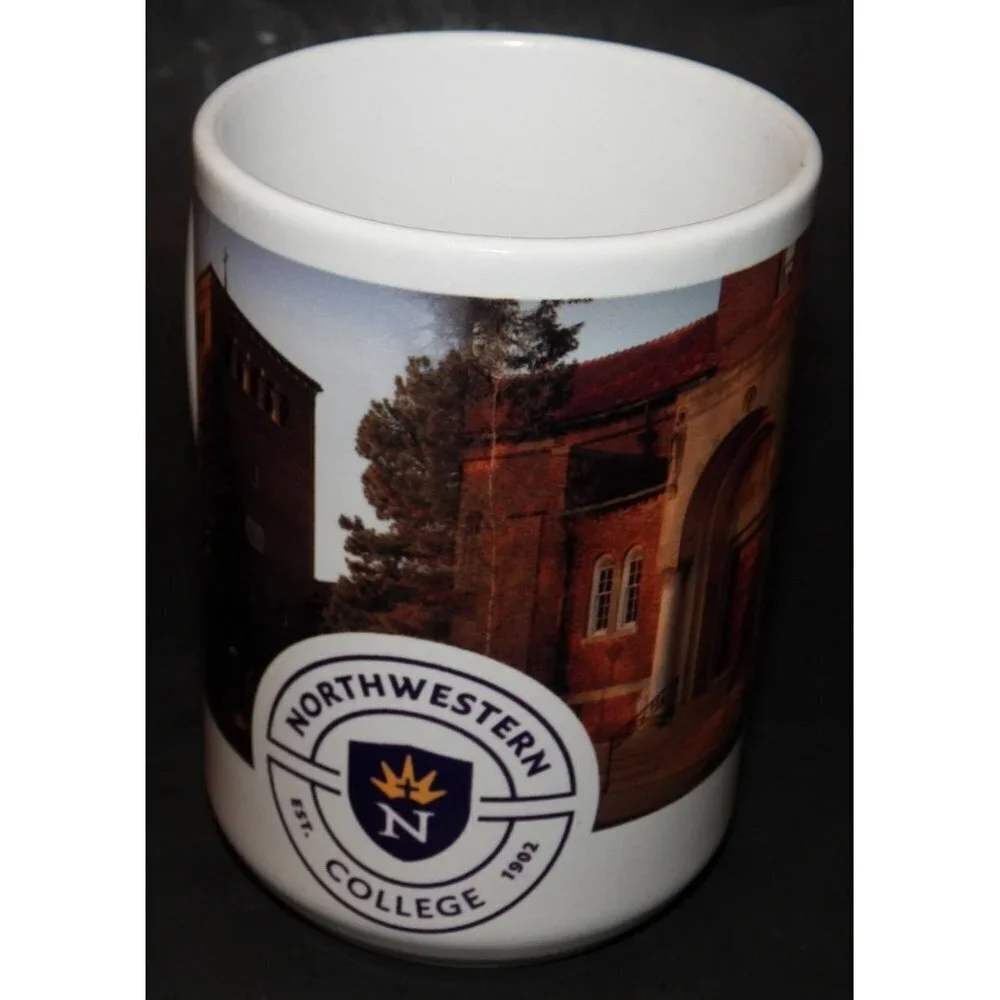 University Northwestern College St Paul Mug Coffee Cup Glass Souvenir Gift Bible